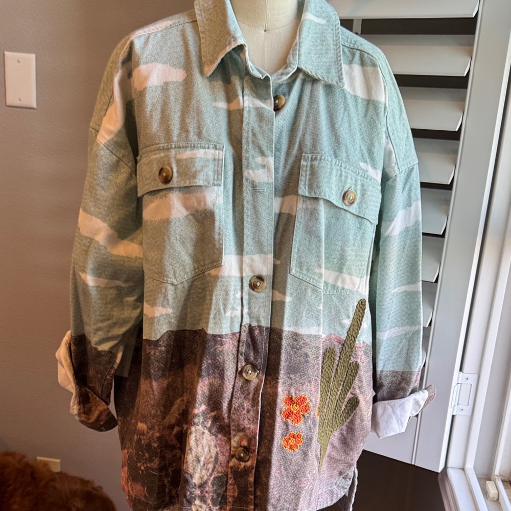 Bdg Multicolor Utility Jacket With Cactus Design View 2
